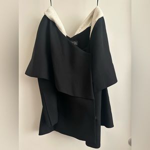 Valery Kovalska | Black & White Asymmetric Top | Size S